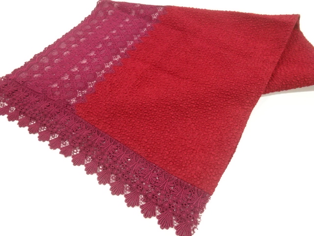 JAPANESE KIMONO / LACE FLOWER PATTERN SHAWL
